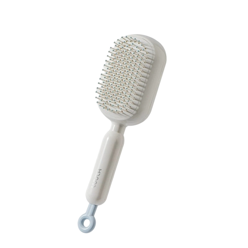 Arenzza portable air cushion hair brush with ergonomic handle and soft bristles for gentle hair styling and detangling.