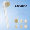 Arenzza electric long handle exfoliating bath brush with a textured brush head for body cleansing in a health and beauty setting.