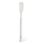 Arenzza telescopic adjustable shoe horn with extended and retracted views, made of durable plastic for home shoe assistance.