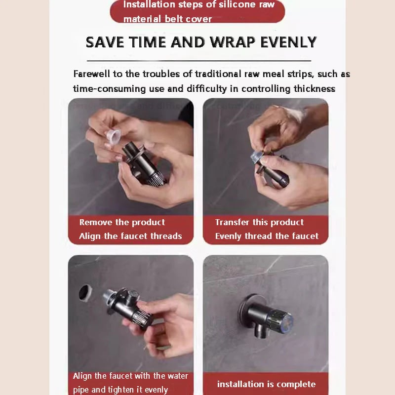 Arenzza leak-proof sealing gasket for faucets, showing a close-up of the rubber gasket used in home plumbing repairs.