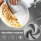 Aarenza bamboo charcoal and microfiber hybrid cleaning cloth with storage pouch, lint-free and lab-tested for high absorption.