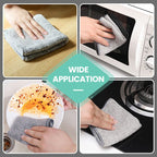 Aarenza bamboo charcoal microfiber cleaning cloth with storage pouch, lint-free, lab-tested absorption, ideal for home cleaning.
