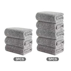 Aarenza bamboo charcoal and microfiber hybrid cleaning cloth with storage pouch, lint-free, lab-tested absorption for home cleaning.