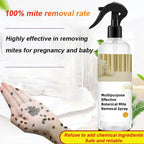 Arenzza botanical mite removal spray bottle for home use, with a green label and spray nozzle, on a white background.