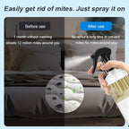 Arenzza botanical mite removal spray bottle showing the label and spray nozzle, ideal for home pest control.
