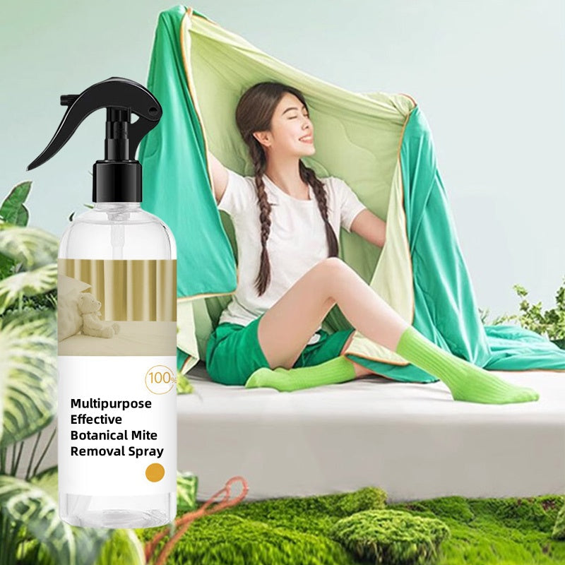 Arenzza botanical mite removal spray bottle for home use, effective for eliminating mites and pests from household surfaces.
