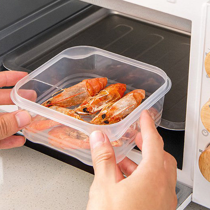 Arenzza refrigerator fresh frozen meat storage container for keeping meat organized and preserved in a home freezer.