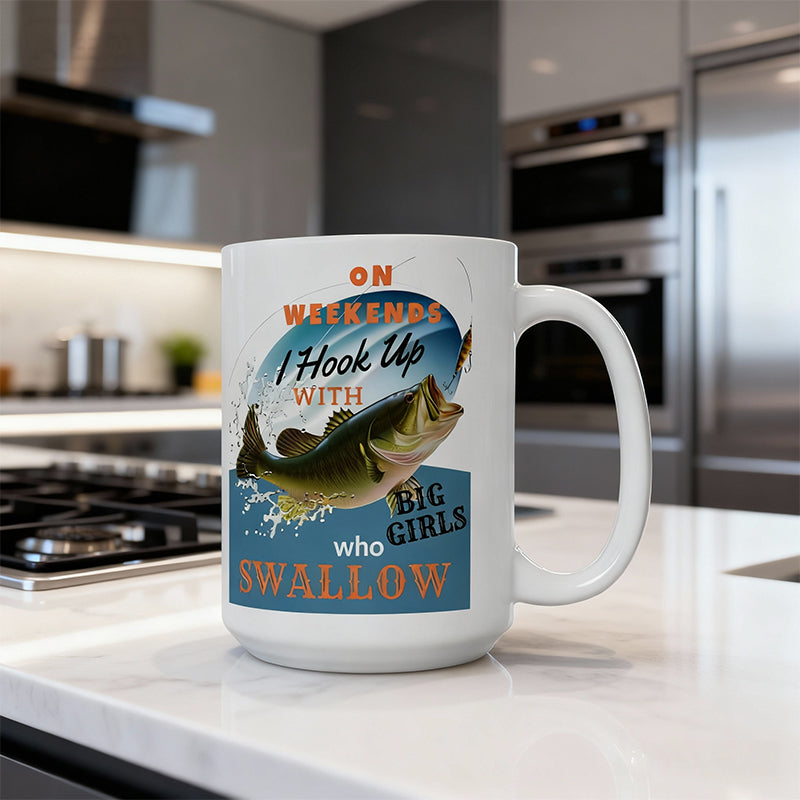 Arenzza Fish Tales ceramic coffee mug with colorful fish design, perfect for hot beverages and daily use.