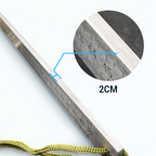 Arenzza multifunctional stainless steel ruler used as a portable self-defense tool, featuring a sleek metal design and measurement markings.