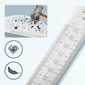 Arenzza multifunctional portable stainless steel self-defense ruler with measurement markings and compact design.