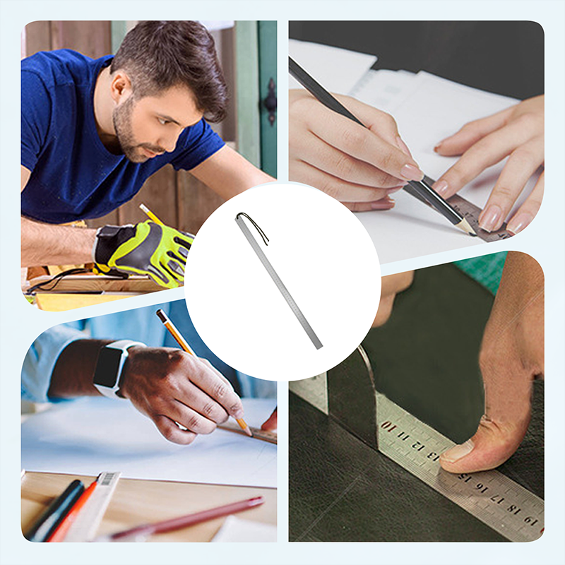 Arenzza multifunctional portable stainless steel self-defense ruler with a sleek design, ideal for personal safety and measurement.