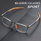 Arenzza sporting ultra-light anti-blue light presbyopia sunglasses with sleek design, ideal for outdoor use and eye protection.
