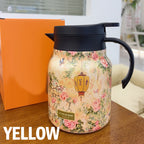 Arenzza 1000ml vacuum insulated teapot with strainer, stainless steel hot beverage teapot for tea or coffee serving.