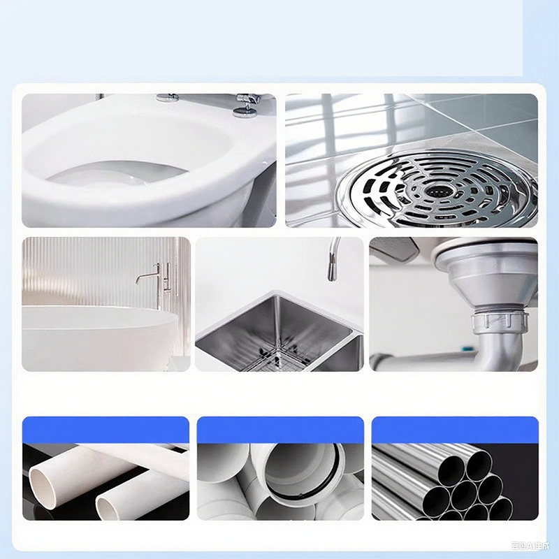Arenzza powerful pipe dredging agent for household cleaning, showing the product container with cleaning solution in a household setting.