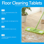 Arenzza effervescent floor cleaning tablets dissolving in water, household cleaning product for sparkling clean floors.