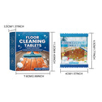 Arenzza effervescent floor cleaning tablets in a transparent container, ready for household cleaning use.