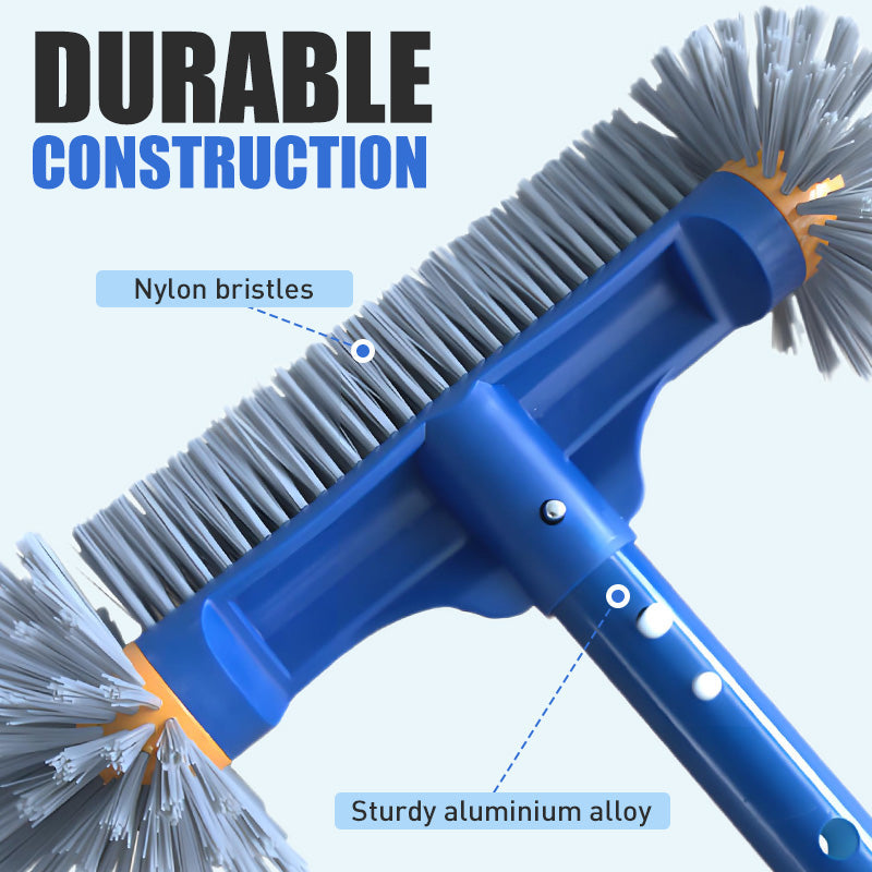 Arenzza effective pool cleaning brush head with round ends, designed for household pool maintenance and surface scrubbing.