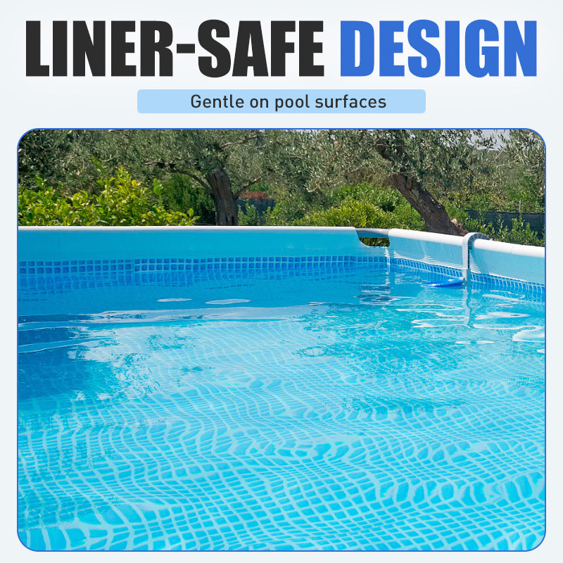 Arenzza pool cleaning brush head with round ends, designed for effective household pool cleaning and debris removal.