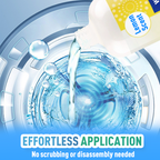 Arenzza Lemon Scent Washing Machine Cleaner in a bright container, designed for household cleaning to freshen and clean washing machines.