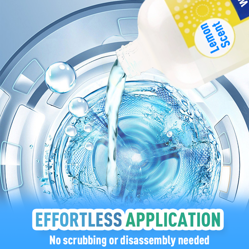 Arenzza Lemon Scent Washing Machine Cleaner in a bright container, designed for household cleaning to freshen and clean washing machines.