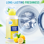Arenzza Lemon Scent Washing Machine Cleaner package for household cleaning, featuring fresh lemon imagery and product branding.