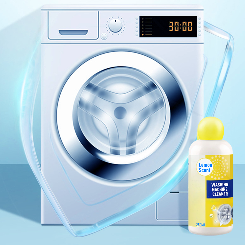 Arenzza Lemon Scent Washing Machine Cleaner bottle with lemon imagery, designed for household cleaning of washing machines.