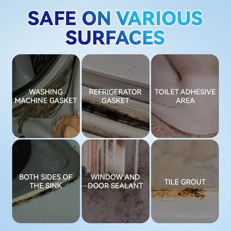Arenzza powerful mold removal gel in a clear bottle, designed for household cleaning with a focus on mold and mildew removal.