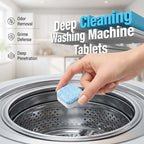 Arenzza washing machine cleaner effervescent tablets for household cleaning, shown in a clear image with multiple tablets.