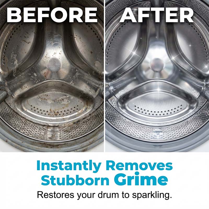 Arenzza washing machine cleaner effervescent tablets for household cleaning, shown in a clear image with tablets and packaging