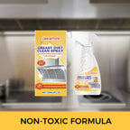 Arenzza multifunctional kitchen foam cleaner bottle with a cleaning cloth, designed for household kitchen cleaning tasks.