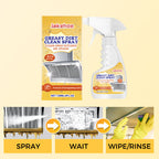 Arenzza multifunctional kitchen foam cleaner with a cleaning cloth, used for household kitchen surface and appliance cleaning.