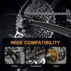 Arenzza bicycle chain cleaner for deep cleaning and rust resistance, shown with cleaning brushes and solution in a household setting