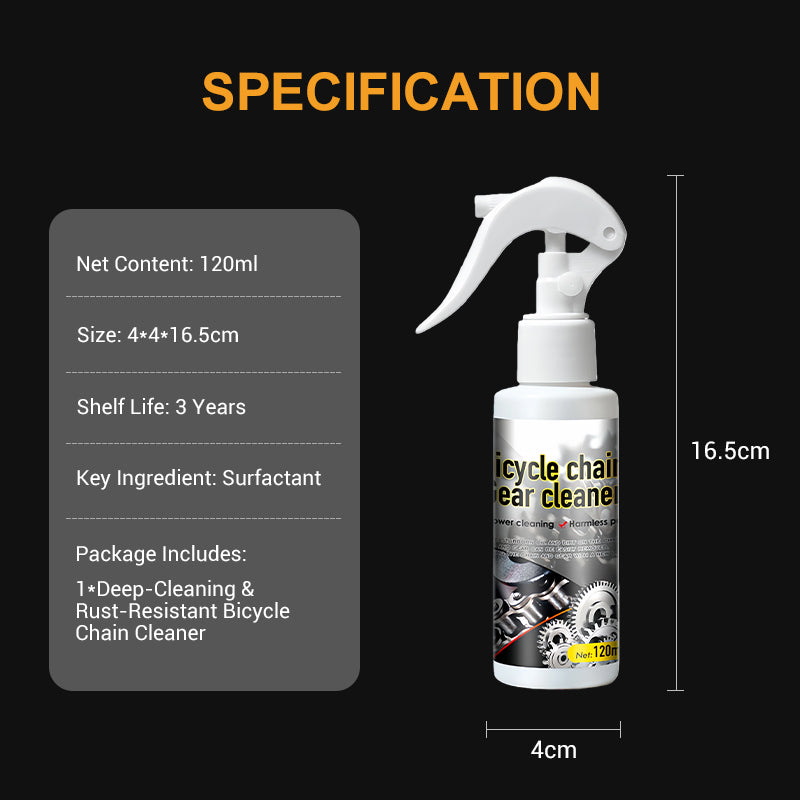 Arenzza deep-cleaning bicycle chain cleaner for household use, rust-resistant and designed to thoroughly remove dirt and grime from bike chains.