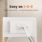 Arenzza retractable snap grip mini flat mop with extendable handle, compact design for easy storage and household cleaning.