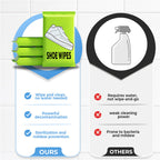 A pair of Arenzza Quick-Clean Shoe Wipes in a resealable package for household shoe cleaning and stain removal.
