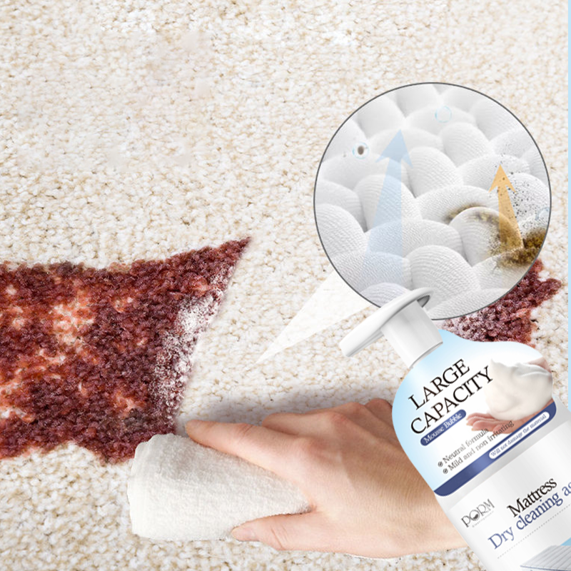 Arenzza household mattress yellow stain cleaner spray showing the product bottle with cleaning solution for mattress stains