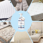 Arenzza mattress stain cleaner in a yellow bottle, designed for household cleaning to remove tough stains from mattresses.