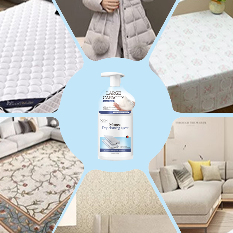 Arenzza mattress stain cleaner in a yellow bottle, designed for household cleaning to remove tough stains from mattresses.