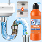 Aarenza multi-purpose drain cleaner in a bottle, designed for household use to dissolve clogs and clean drains effectively.