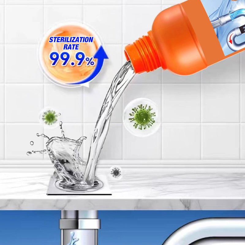 Arenzza multi-purpose household drain cleaner in a bottle, designed to dissolve clogs and keep drains clear effectively.