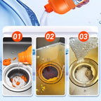 Arenzza multi-purpose drain cleaner dissolving block for household cleaning, showing the strong dissolving drain cleaner in packaging.