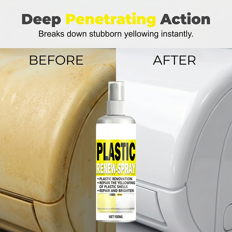 Arenzza household cleaning appliance shell whitening and repair spray bottle for removing yellowing and scratches on fridges and AC units.