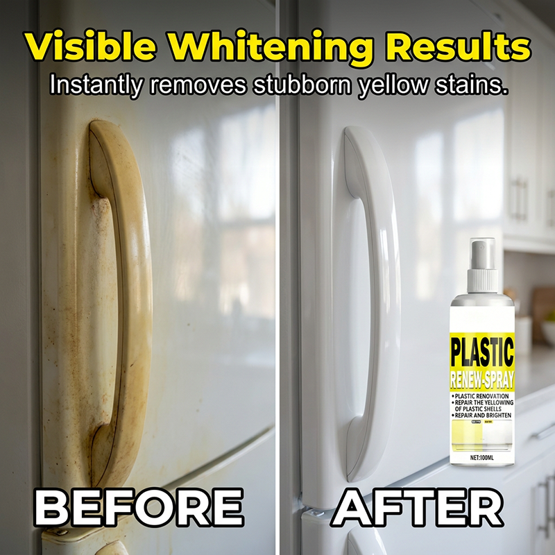 Arenzza Appliance Shell Whitening and Repair Spray demonstrating a clean, restored white surface on a household appliance.