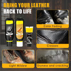 Arenzza All-in-One Shoe and Leather Care Oil bottle for household cleaning, featuring a clear container with black cap and product label.
