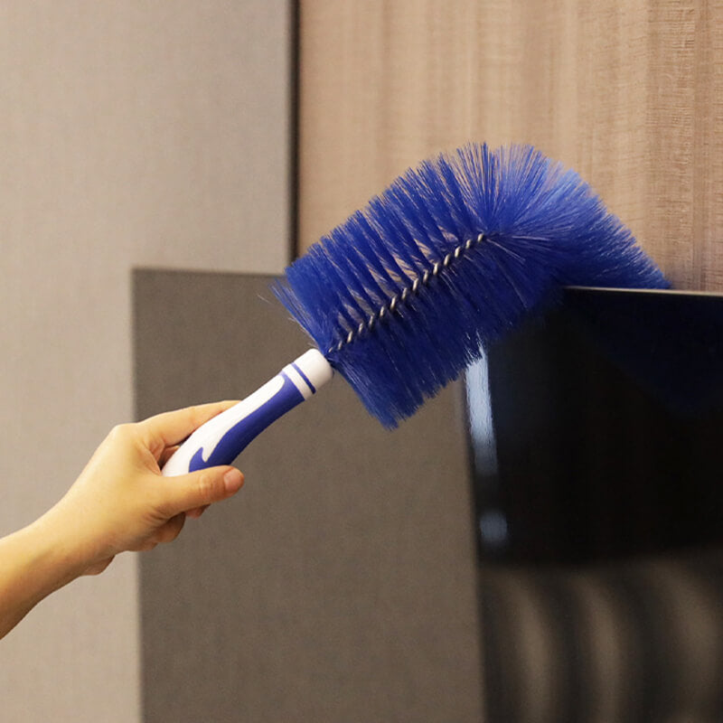 Arenzza fan brush dust removal tool for household cleaning, with a compact brush head and ergonomic handle.
