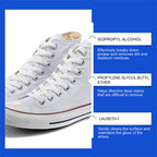 Arenzza water-free sneaker cleaner in a bottle, designed for household shoe cleaning without water, on a clean surface.