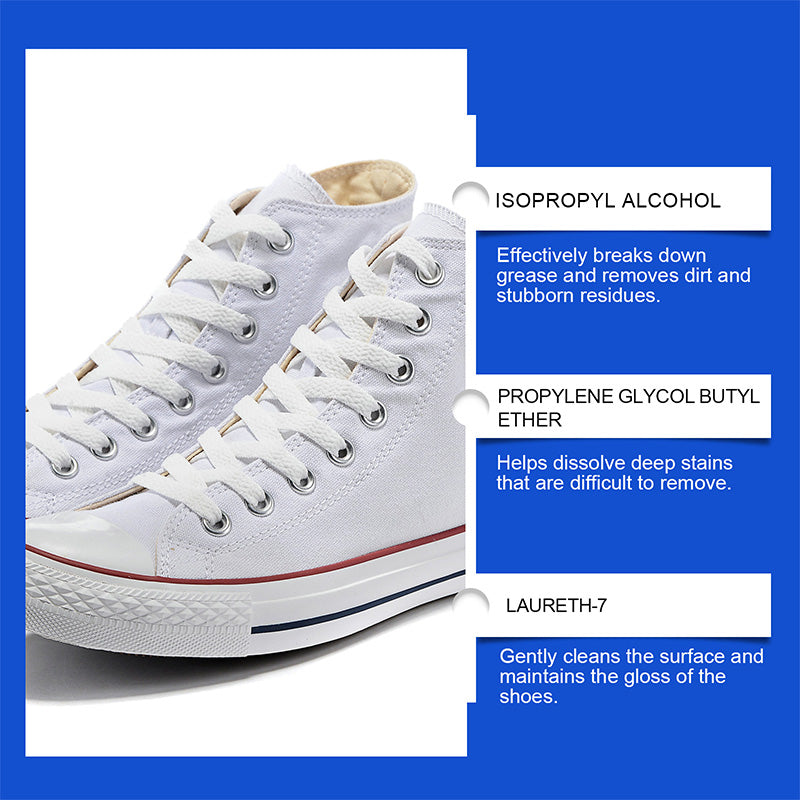 Arenzza water-free sneaker cleaner in a bottle, designed for household shoe cleaning without water, on a clean surface.