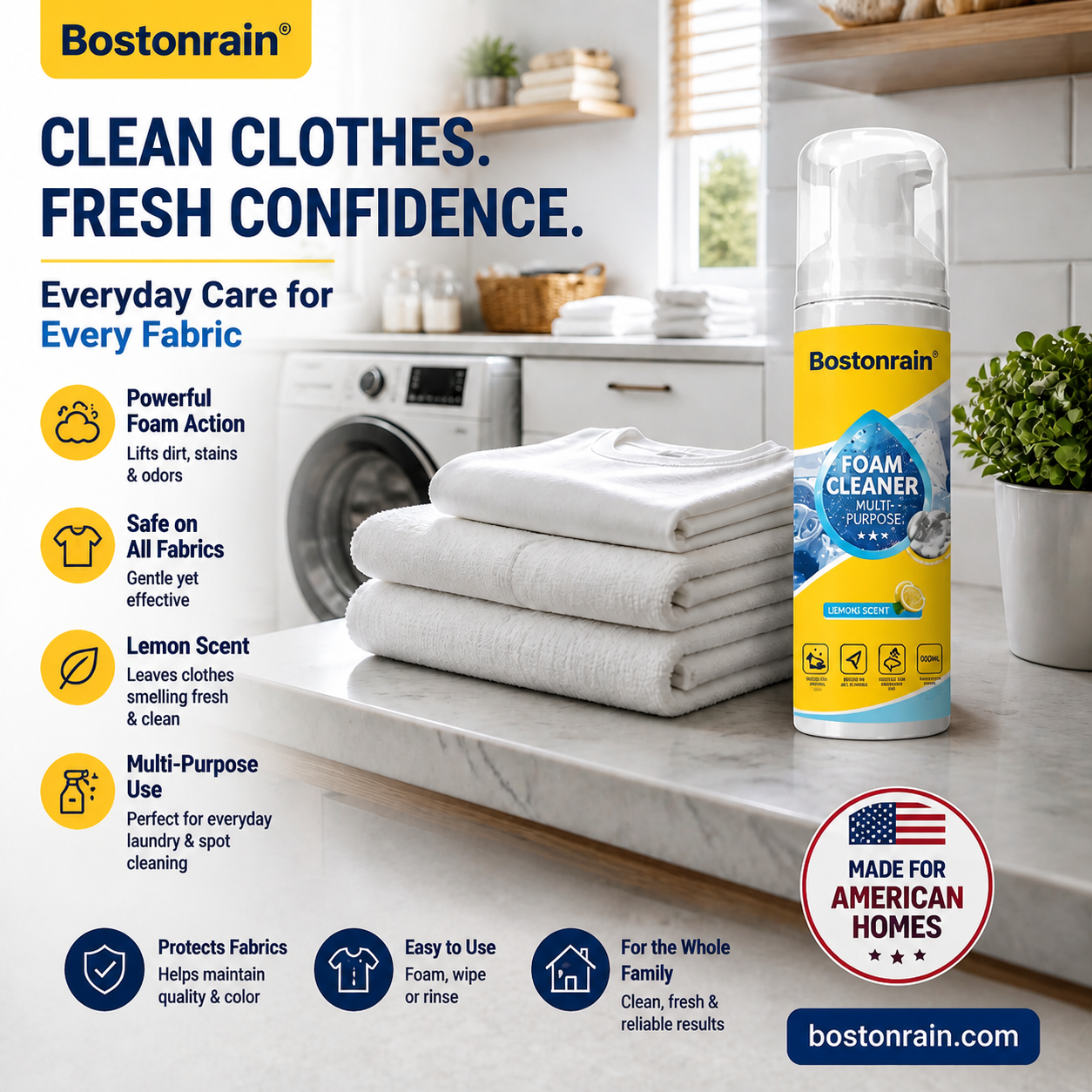 Arenzza multi-purpose foam cleaner bottle with a spray nozzle, ideal for removing grease and stains from household surfaces.