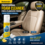 Arenzza multi-purpose foam cleaner bottle with spray nozzle, used for cleaning grease, stains, leather, and chrome surfaces.