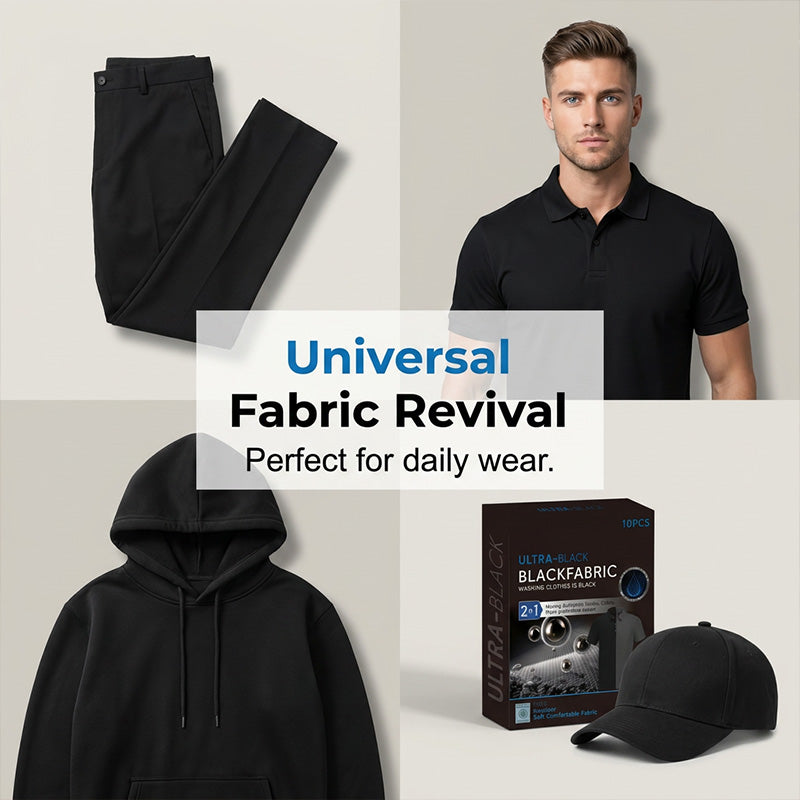 Arenzza Ultra-Black Clothing Blackening Sheets for household cleaning, showing black sheets used for fabric blackening and cleaning.